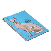 Sphynx cat cartoon illustration notizblock (Rechte Seite)