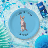Sphynx cat cartoon illustration pappteller (Party)