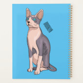 Sphynx cat cartoon illustration planer (Rückseite)