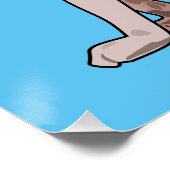 Sphynx cat cartoon illustration poster (Ecke)