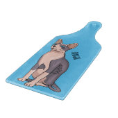 Sphynx cat cartoon illustration schneidebrett (Ecke)