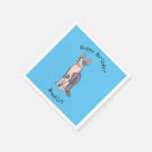 Sphynx cat cartoon illustration serviette (Ecke)