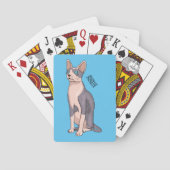 Sphynx cat cartoon illustration spielkarten (Rückseite)