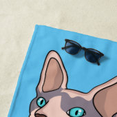 Sphynx cat cartoon illustration strandtuch (Beispiel)