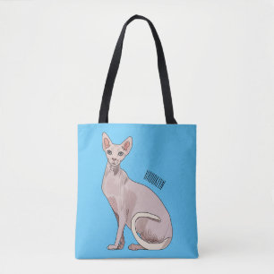 Sphynx cat cartoon illustration tasche