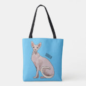 Sphynx cat cartoon illustration tasche (Rückseite)