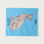 Sphynx cat cartoon illustration wandteppich (Vorderseite (Horizontal))