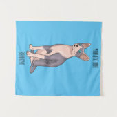 Sphynx cat cartoon illustration wandteppich (Vorderseite (Horizontal))