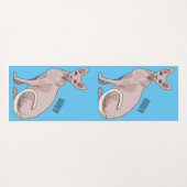 Sphynx cat cartoon illustration yogamatte (Rückseite (Horizontal))