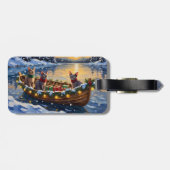 Sphynx Cat Christmas Boat Holiday Gepäckanhänger (Rückseite horizontal)