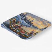 Sphynx Cat Christmas Boat Holiday Pappteller (Gewinkelt)