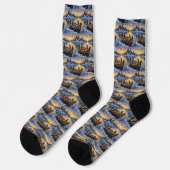 Sphynx Cat Christmas Boat Holiday Socken (Linkes Detail)