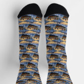 Sphynx Cat Christmas Boat Holiday Socken (Oben)
