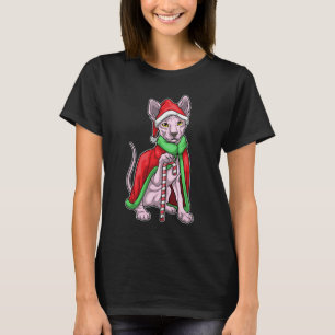 Sphynx Cat Christmas Candy Stock T-Shirt