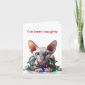 Sphynx Cat Christmas Card Karte (Vorderseite)