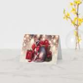 Sphynx Cat Christmas Card Karte (Gelbe Blume)