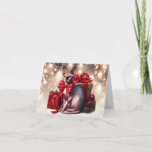 Sphynx Cat Christmas Card Karte