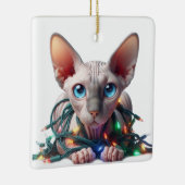 Sphynx Cat Christmas Keramikornament (Rechts)
