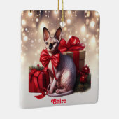 Sphynx Cat Christmas Keramikornament (Rechts)