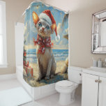 Sphynx Cat Christmas Vintag Beach Duschvorhang<br><div class="desc">Bringen Sie die Wärme der Ferien an die Küste mit diesem charmanten, Vintag inspirierten Design mit einer festlichen Katze, die auf einem ruhigen Strand sitzt. Mit einer klassischen Touch nostalgischer Töne und Küstenstöcke erweckt dieses Kunstwerk den Zauber der Weihnachtszeit am Meer. Dieses Design ist perfekt für den gelungenen Urlaub geeignet...</div>