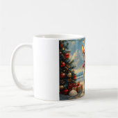 Sphynx Cat Christmas Vintag Beach Kaffeetasse (Links)