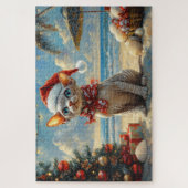 Sphynx Cat Christmas Vintag Beach Puzzle (Vertikal)