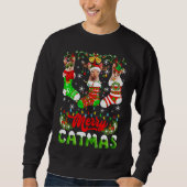Sphynx Cat Christmas Weihnachtsmannmütze Scarf Nie Sweatshirt (Vorderseite)