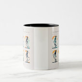 Sphynx Cat Dance Zweifarbige Tasse (Mittel)