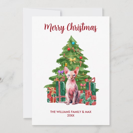 Sphynx Cat Feiertagskarte (Vorderseite)