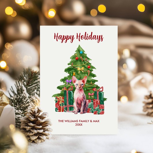 Sphynx Cat Feiertagskarte