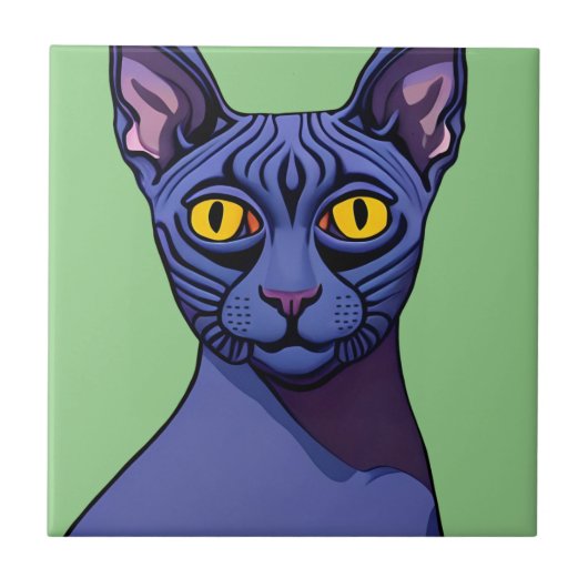 Sphynx Cat Fliese (Vorderseite)