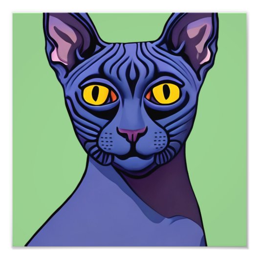 Sphynx Cat Foto Print (Vorne)