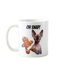 Sphynx Cat Funny Oh Snap Gingerbread Man Cookie
