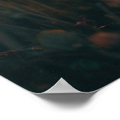 Sphynx Cat Gazing Sky – Vibrant Floral Art Poster (Ecke)