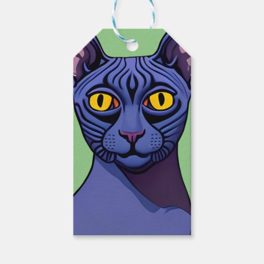Sphynx Cat Geschenkanhänger (Vorderseite)