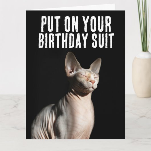 SPHYNX CAT HAIRLESS CAT niedliche Grußkarte Karte (Vorderseite)