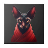 Sphynx Cat- Half Cat, Halb Teufel, Master Sphynx # Fliese (Vorderseite)