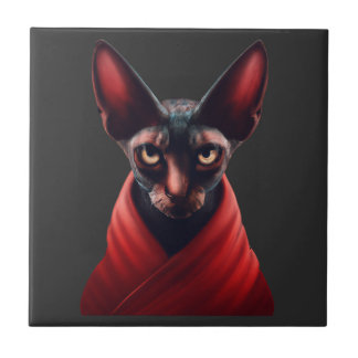 Sphynx Cat- Half Cat, Halb Teufel, Master Sphynx # Fliese