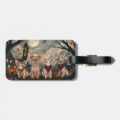 Sphynx Cat Halloween Spooky Gepäckanhänger (Rückseite horizontal)