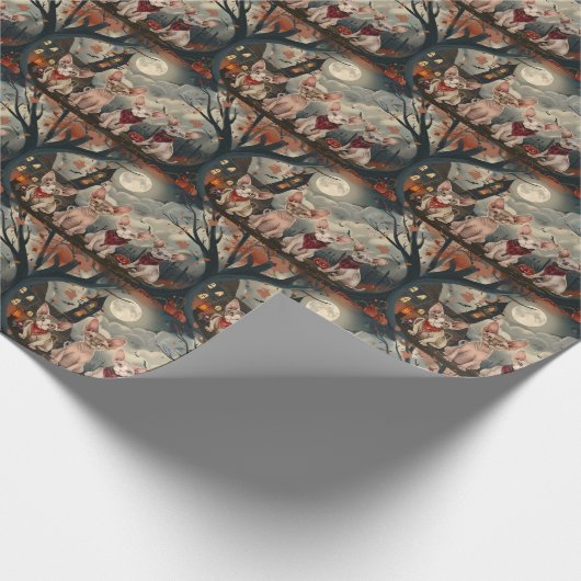Sphynx Cat Halloween Spooky Geschenkpapier (Ecke)