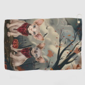 Sphynx Cat Halloween Spooky Golfhandtuch (Horizontal)