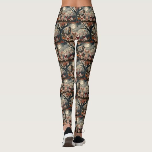 Sphynx Cat Halloween Spooky Leggings (Rückseite)