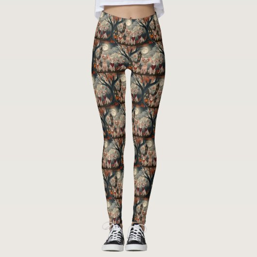 Sphynx Cat Halloween Spooky Leggings (Vorderseite)