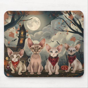 Sphynx Cat Halloween Spooky Mousepad