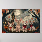 Sphynx Cat Halloween Spooky Poster (Vorne)