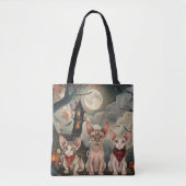 Sphynx Cat Halloween Spooky Tasche (Vorderseite)