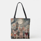 Sphynx Cat Halloween Spooky Tasche (Rückseite)