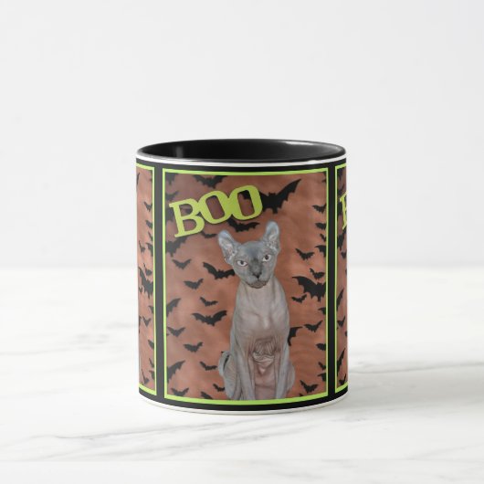 Sphynx Cat Halloween Tasse (Zentrum)