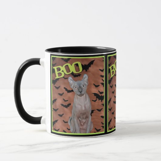 Sphynx Cat Halloween Tasse (Links)