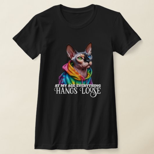 Sphynx Cat Hang Loose Birthday T-Shirt (Ablage )